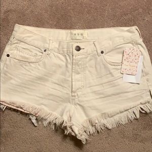 New with tags free people white cutoff shorts